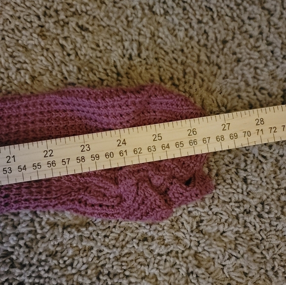 FREE PEOPLE MOONSHINE WAFFLE KNIT COLD SHOULDER SWEATER IN MAUVE, SZ SMALL - Picture 14 of 14